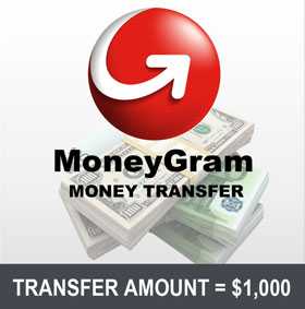 MoneyGram Transfer 1000 dollar